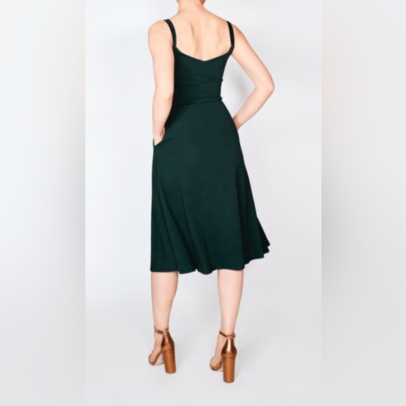 NEW Cobalt Street Sleeveless Midi Dress A Line Emerald Green Swing Medium NWOT - Picture 3 of 12